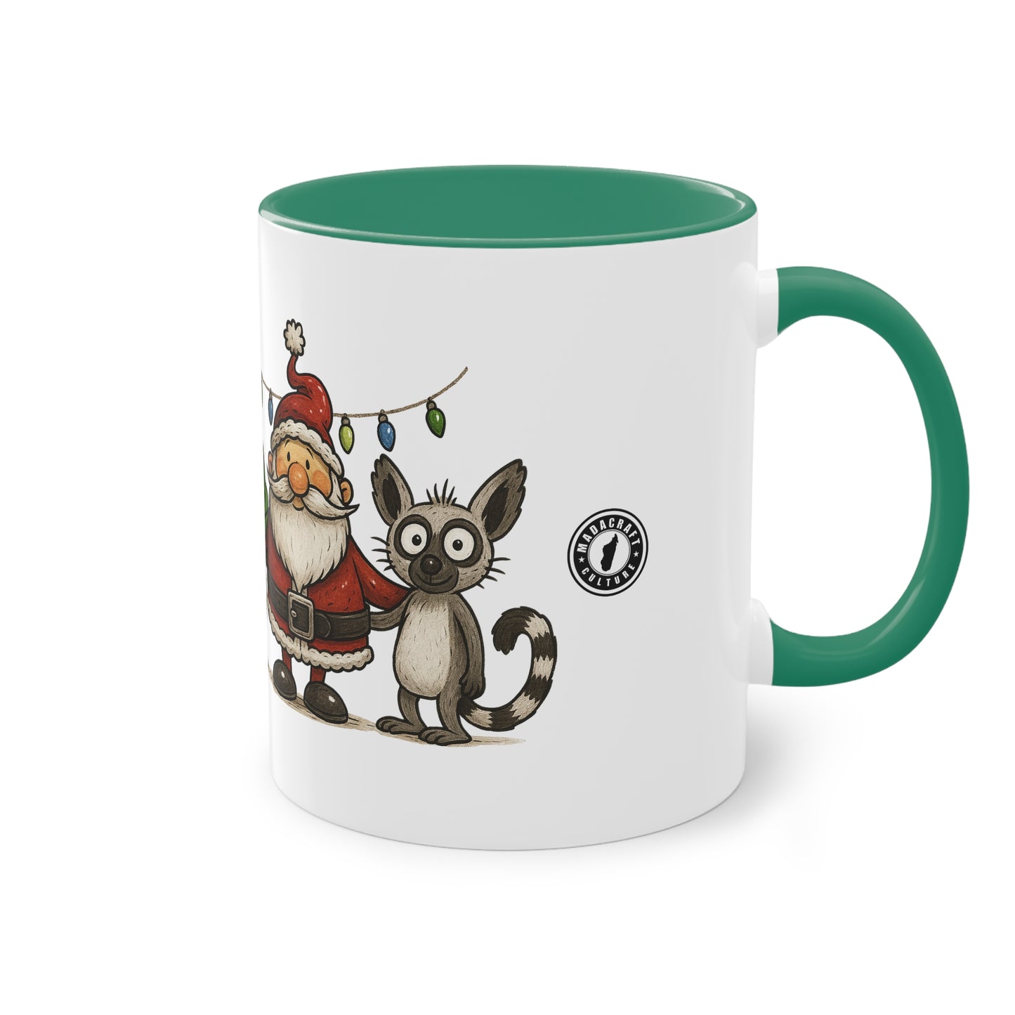 Mug Noël Entre Amis – Un Caméléon, Un Lémurien & Beaucoup de Joie