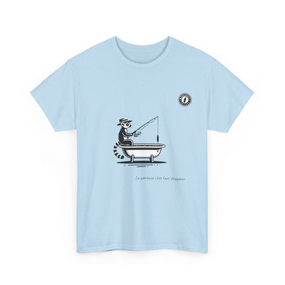 T-Shirt Lémurien Pêcheur – L’Art de la Patience 🎣- Homme