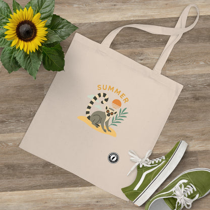 Totebag Lémurien Summer - Style Tropical Gasy | Madacraft Culture