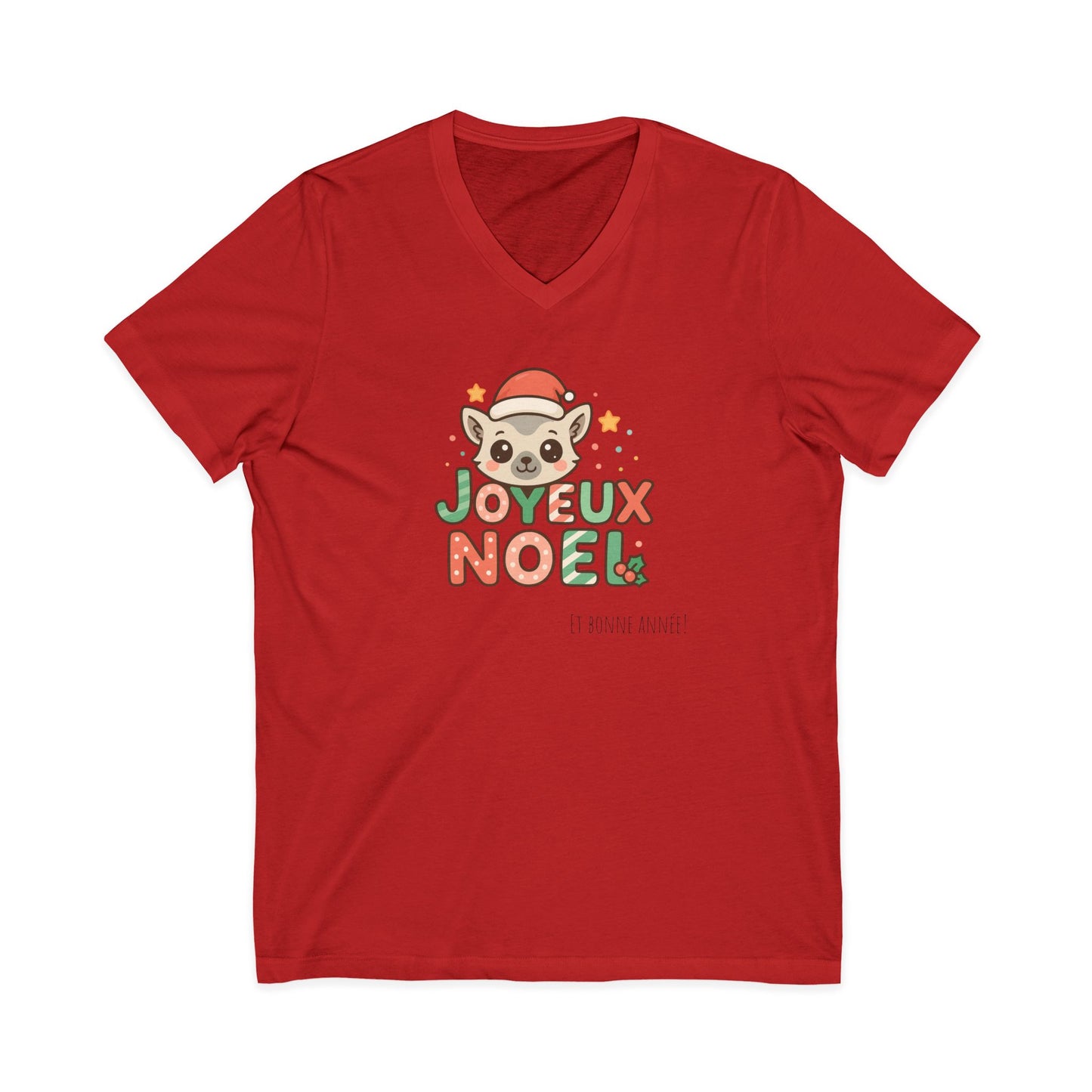 T-Shirt Femme Joyeux Noël Lémurien kawaii - Édition Fêtes | Madacraft Culture