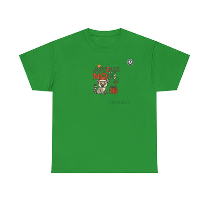 T-Shirt Lémurien de Noël – Adorable Lémurien au Bonnet de Père Noël avec “Joyeux Noël”