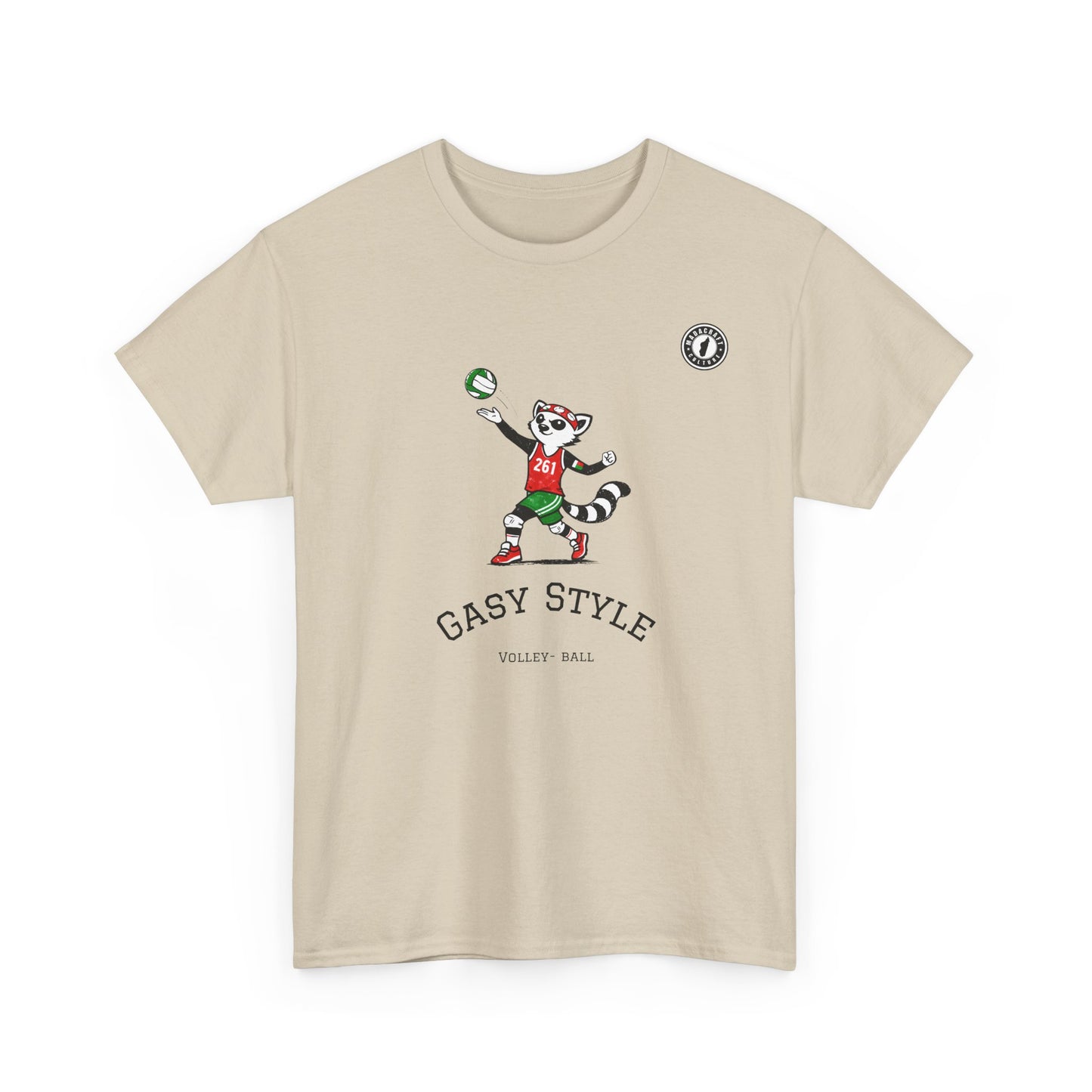 T-Shirt Gasy Style Volley Ball - Sport & Lémurien | Madacraft Culture