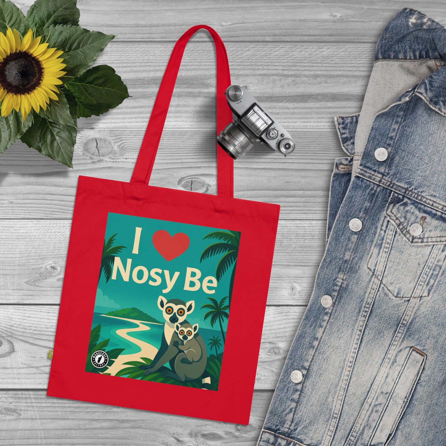 Totebag I ❤️ Nosy Be – Le Charme Tropical de Madagascar 🏝️🐒