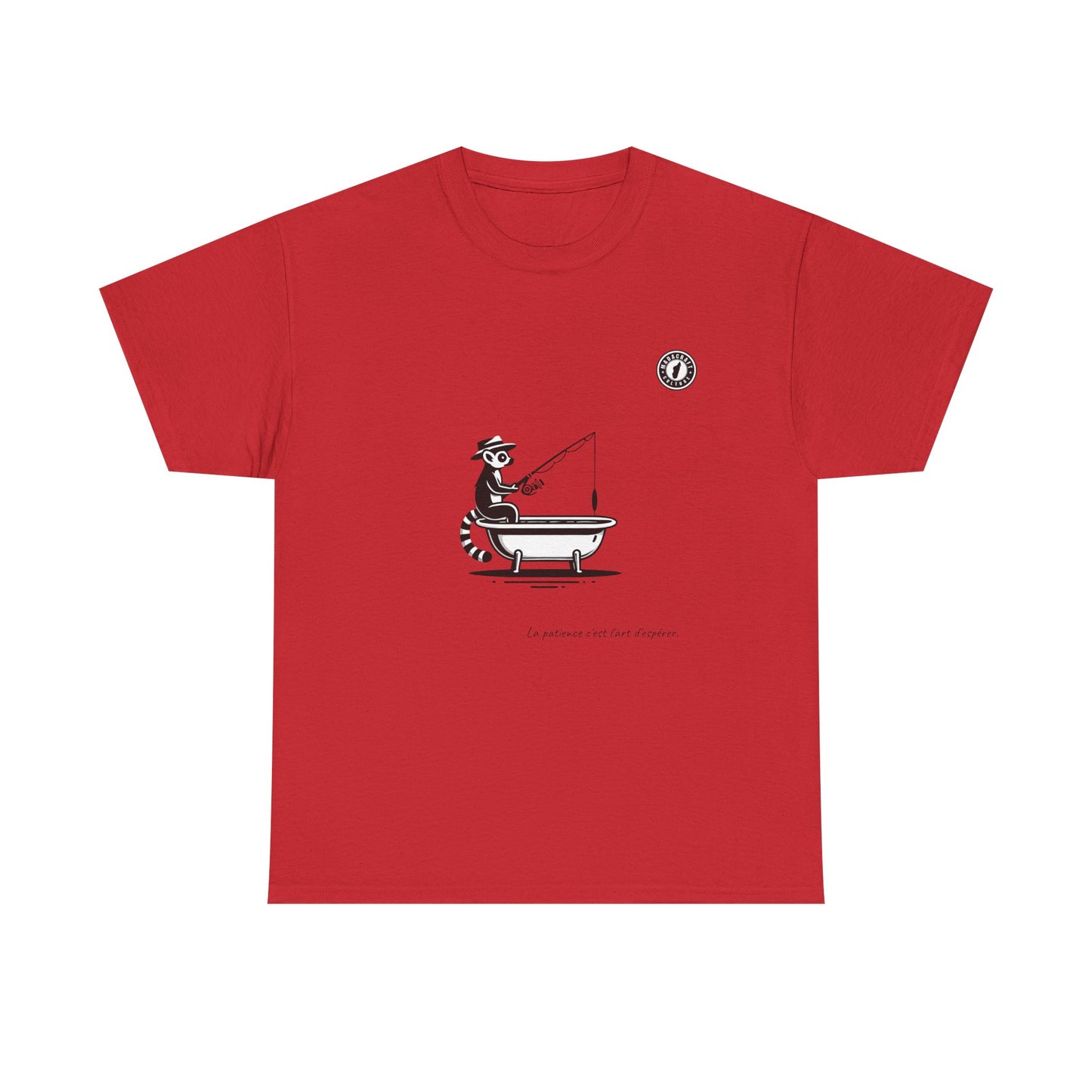 T-Shirt Lémurien Pêcheur – L’Art de la Patience 🎣