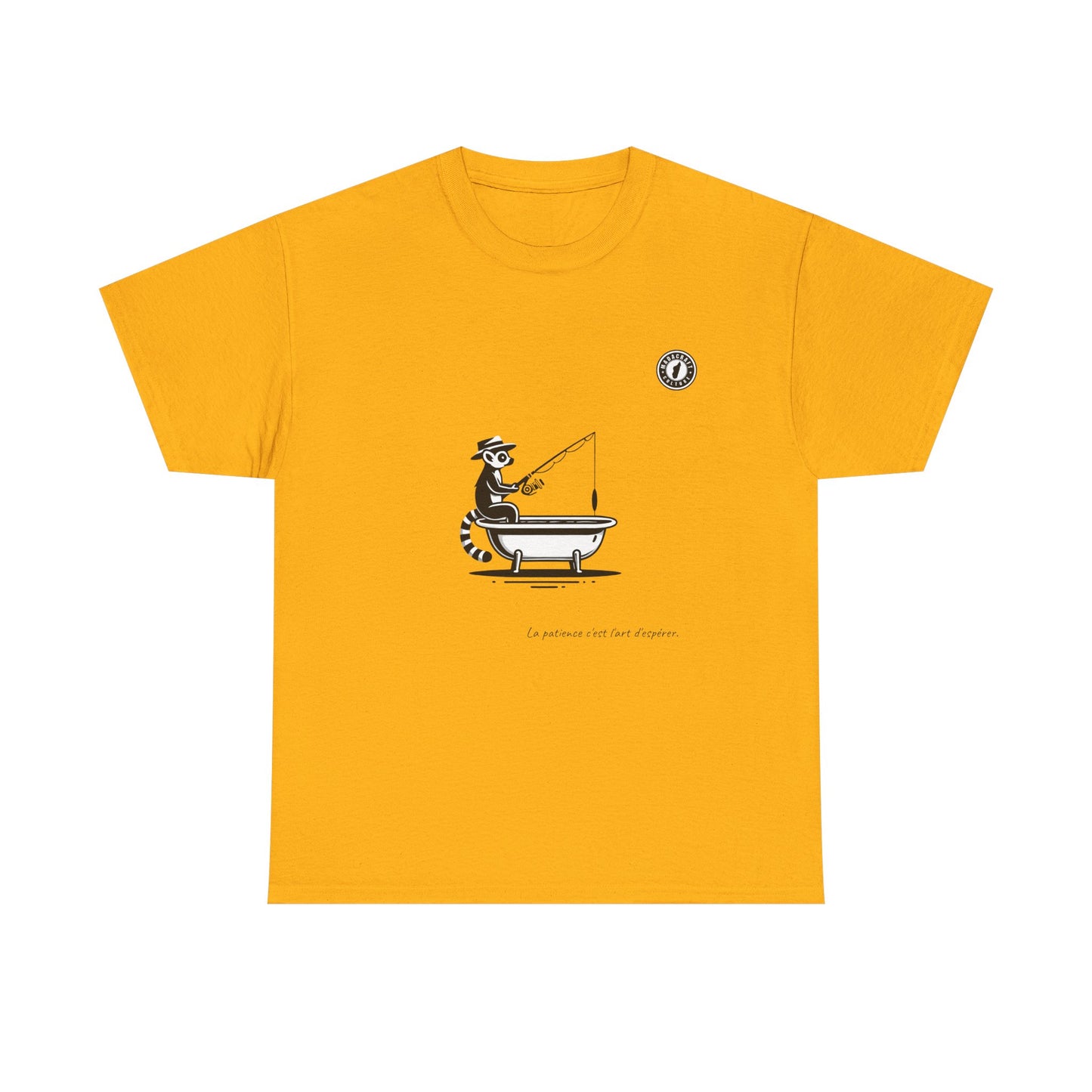 T-Shirt Lémurien Pêcheur – L’Art de la Patience 🎣