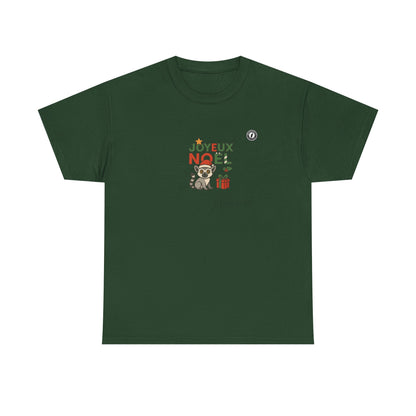 T-Shirt Lémurien de Noël – Adorable Lémurien au Bonnet de Père Noël avec “Joyeux Noël”