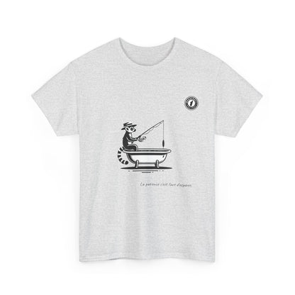 T-Shirt Lémurien Pêcheur – L’Art de la Patience 🎣- Homme