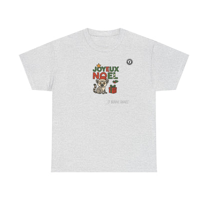 T-Shirt Lémurien de Noël – Adorable Lémurien au Bonnet de Père Noël avec “Joyeux Noël”