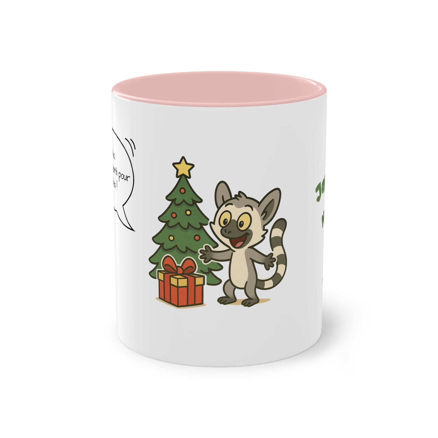 Mug de Noël – Lémurien et Sapin