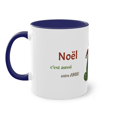 Mug Noël Entre Amis – Un Caméléon, Un Lémurien & Beaucoup de Joie