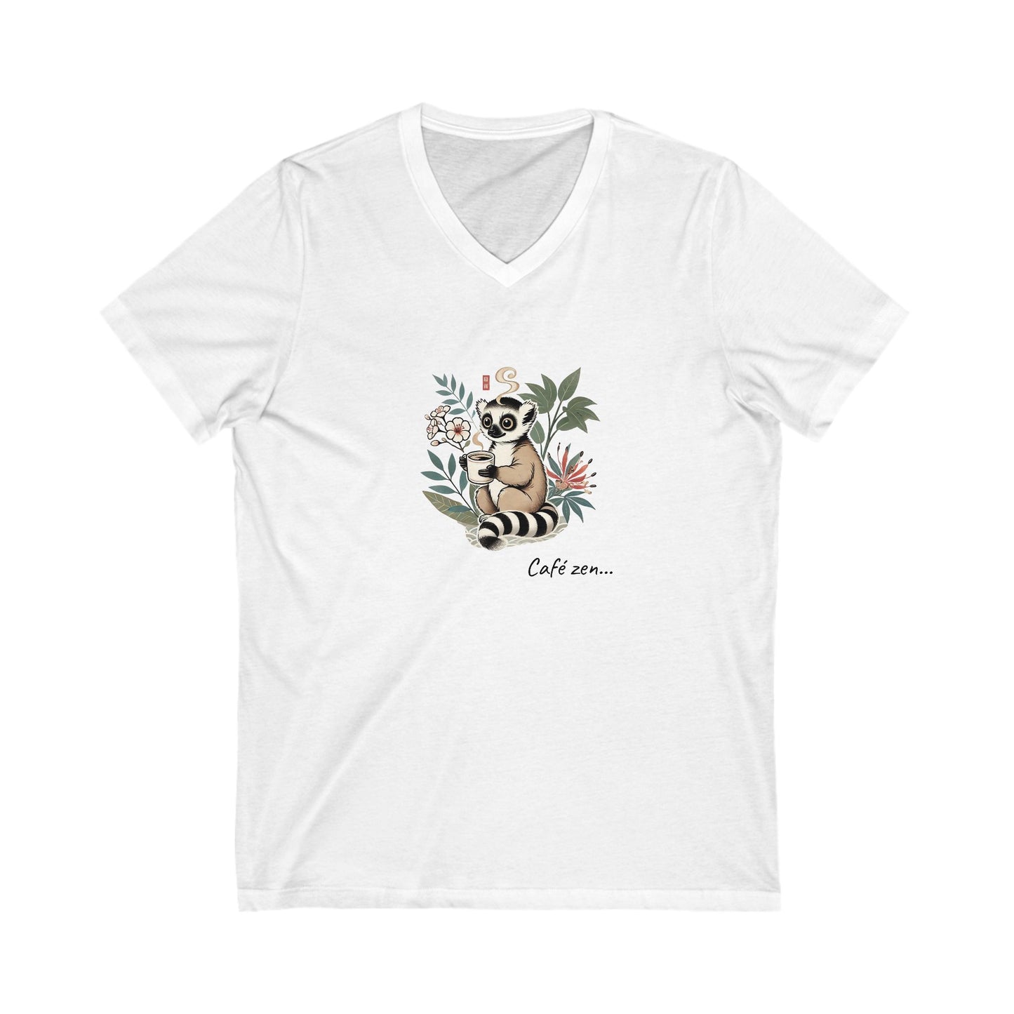 T-Shirt "Maki Zen" en Col "V"- L'Équilibre Parfait Entre Style & Détente