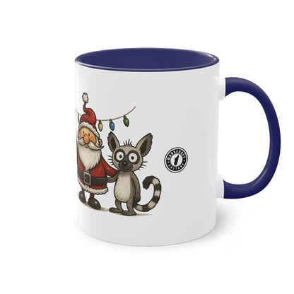 Mug Noël Entre Amis – Un Caméléon, Un Lémurien & Beaucoup de Joie