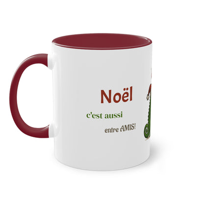 Mug Noël Entre Amis – Un Caméléon, Un Lémurien & Beaucoup de Joie