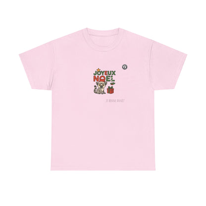 T-Shirt Lémurien de Noël – Adorable Lémurien au Bonnet de Père Noël avec “Joyeux Noël”