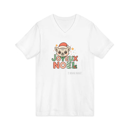 T-Shirt Femme Joyeux Noël Lémurien kawaii - Édition Fêtes | Madacraft Culture