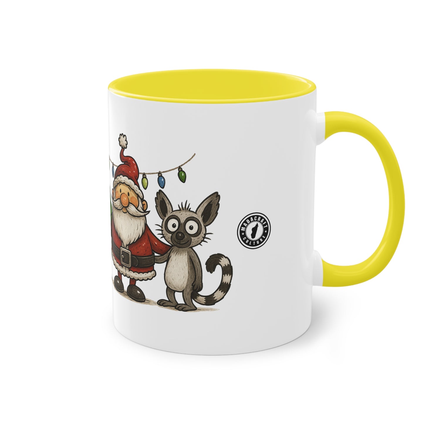 Mug Noël Entre Amis – Un Caméléon, Un Lémurien & Beaucoup de Joie