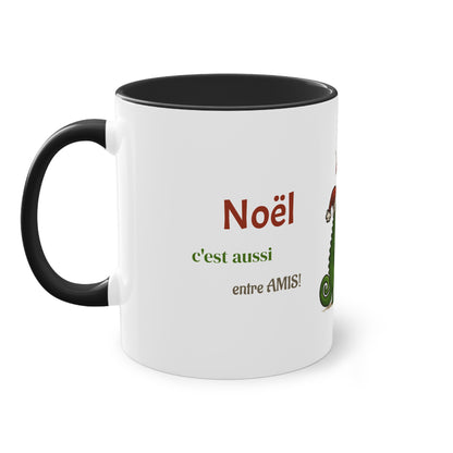 Mug Noël Entre Amis – Un Caméléon, Un Lémurien & Beaucoup de Joie