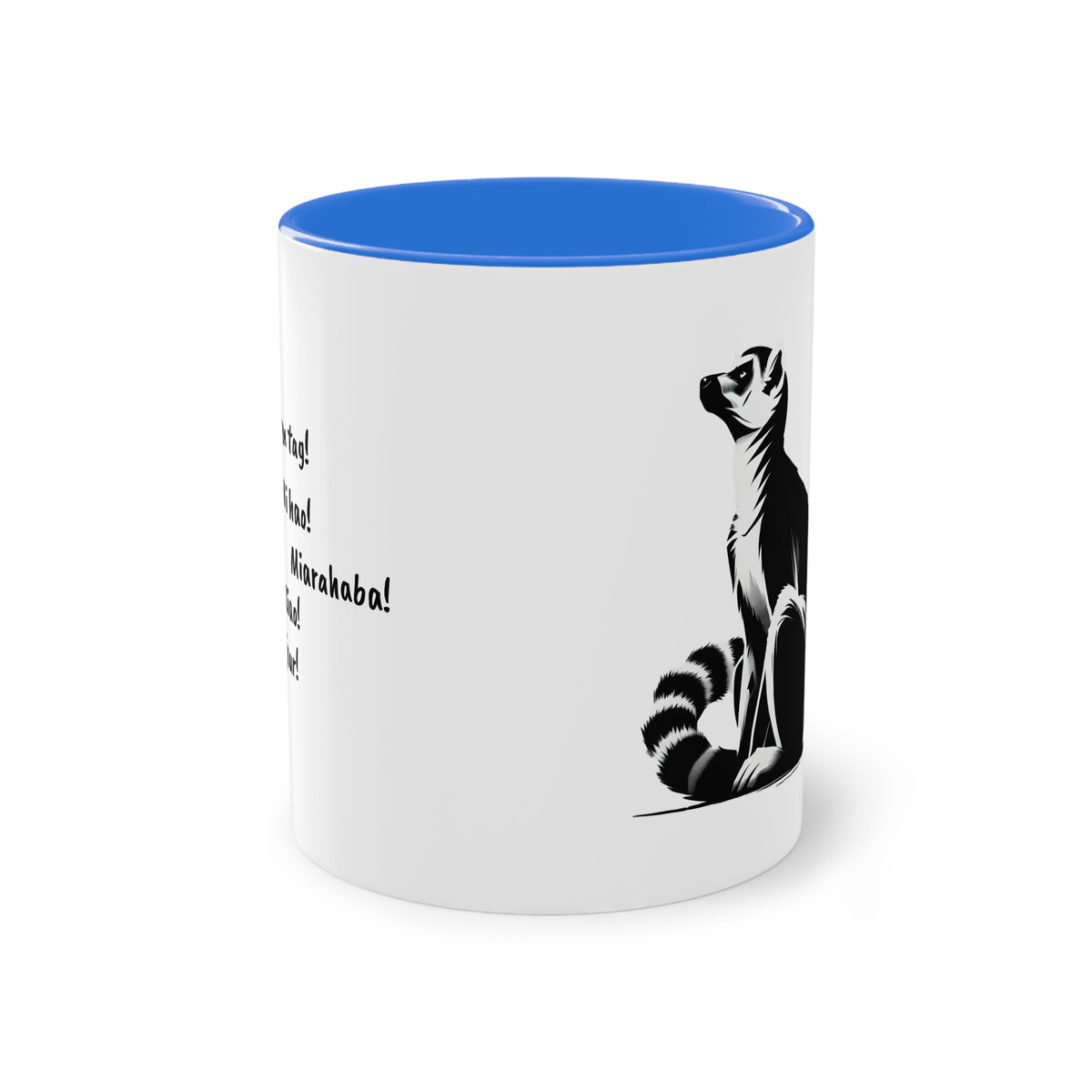Mug "Maki de Madagascar - Bonjour Monde !" ☕🌍