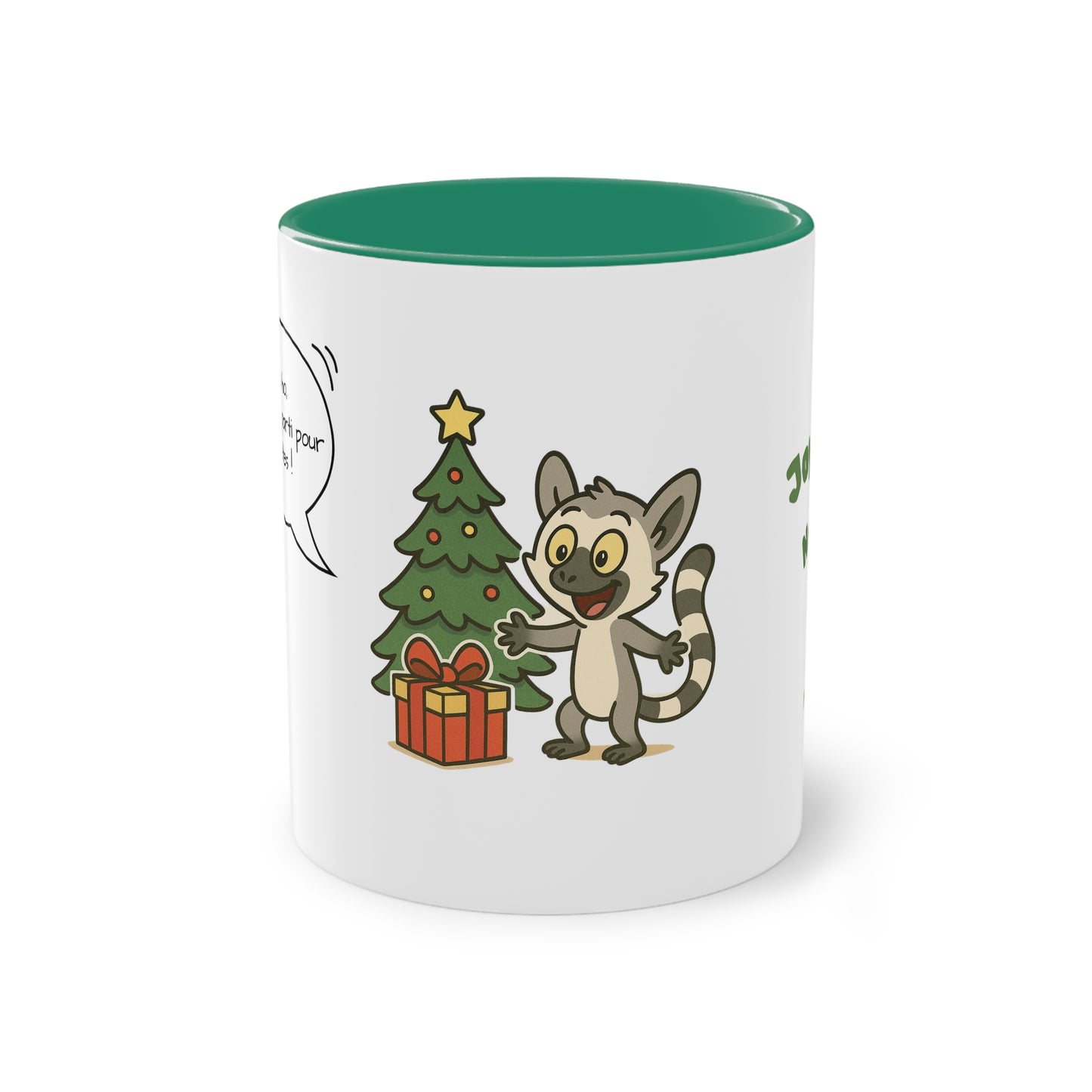 Mug de Noël – Lémurien et Sapin