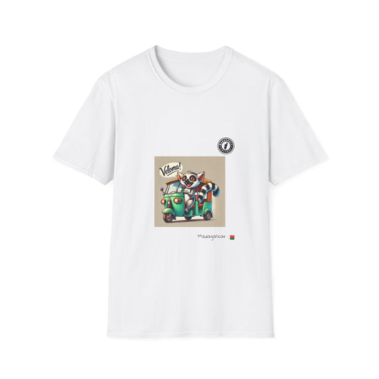 T-Shirt Unisex Maki Tuk-Tuk – Aventure Nocturne à Madagascar