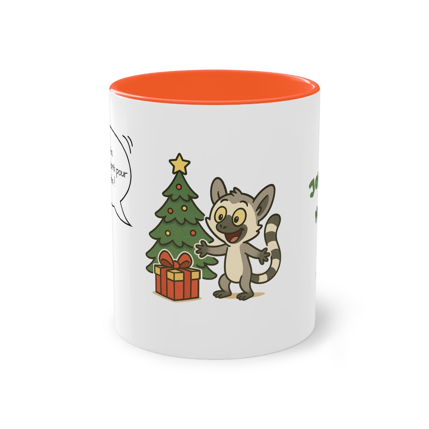 Mug de Noël – Lémurien et Sapin