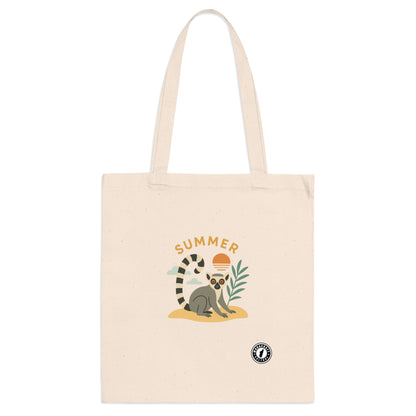 Totebag Lémurien Summer - Style Tropical Gasy | Madacraft Culture